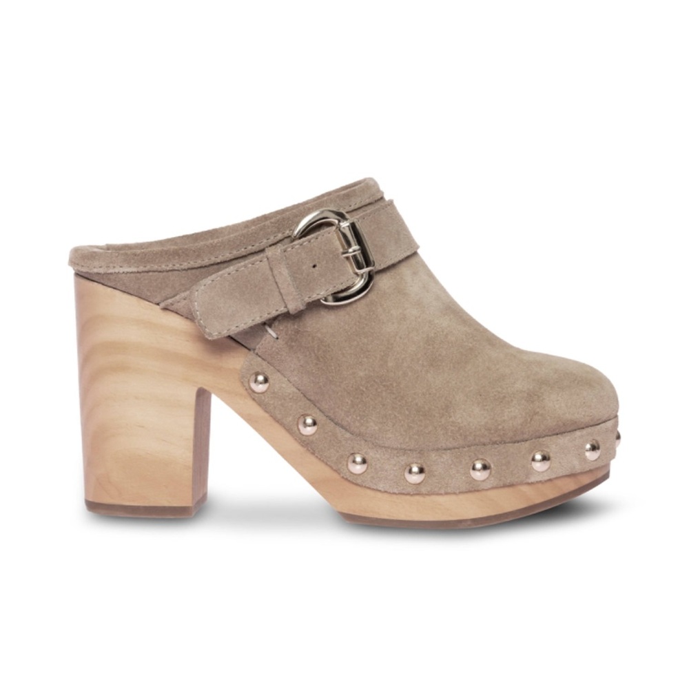Steve Madden Hilde Suede Heeled Mule Clog